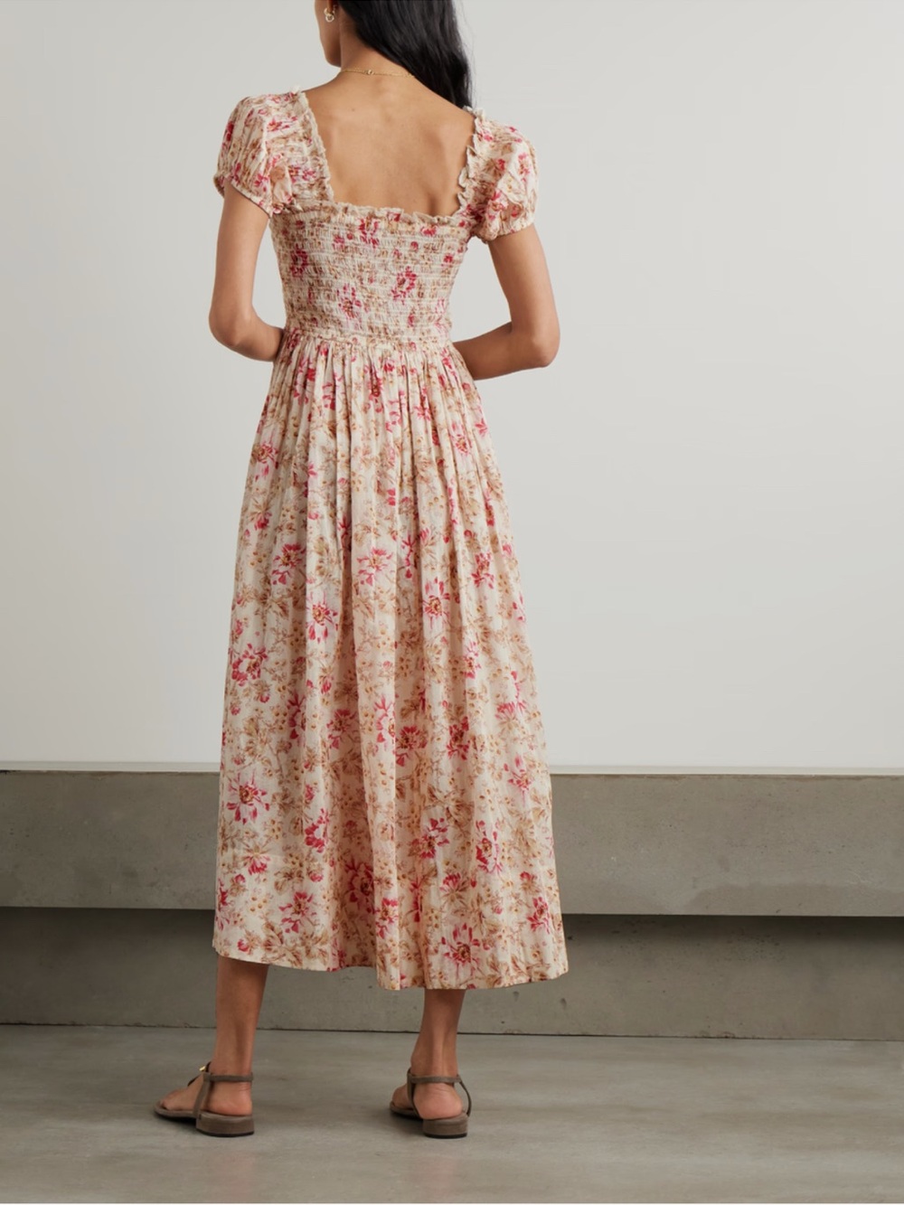 DÔEN Stanza Lace Floral Cotton Voile Midi Dress • Size L • NWT Pristine SoldOut - Picture 2 of 7